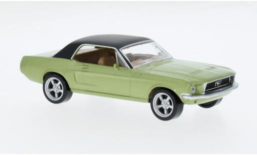 Modelauto Ford Mustang Hardtop metallic groen/zwart 1968 1/43 Norev