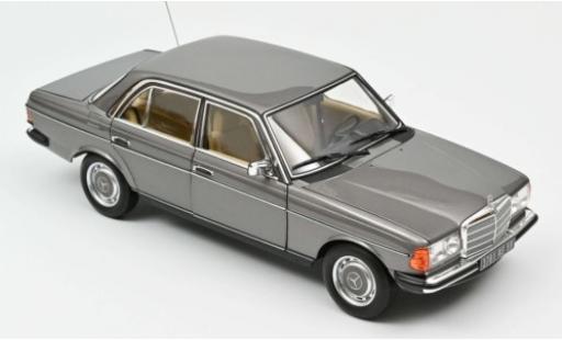 Modelauto Mercedes 200 Coupe (W123) metallic grijs 1982 1/18 Norev