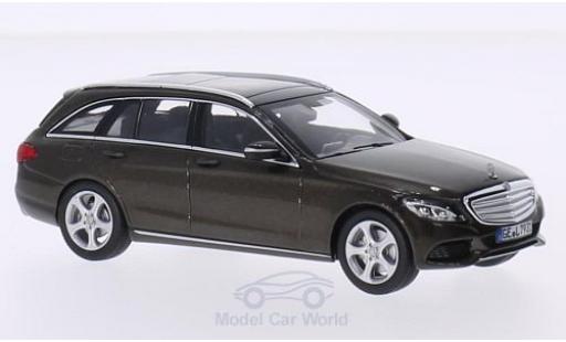 Modelauto Mercedes Classe C T-Modell (S205) metallic bruin 2014 1/43 Norev