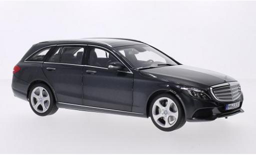 Modelauto Mercedes Classe C T-Modell (S205) metallic grijs 2014 1/18 Norev