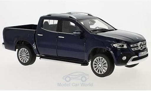 Modelauto Mercedes X Base X-Class metallic blauw 2018 1/18 Norev