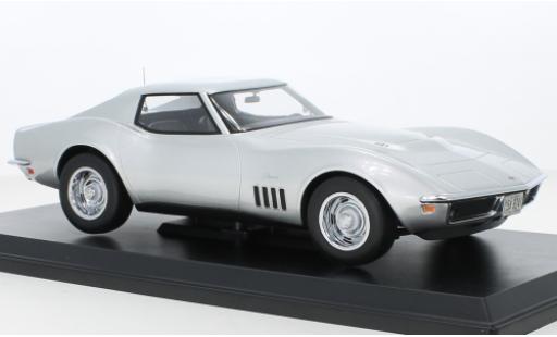 Modelauto Chevrolet Corvette Coupe (C3) grijs 1969 1/18 Norev
