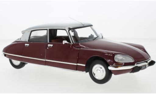Modelauto Citroen DS 23 Pallas rood fonc&Atilde;&copy;/metallic grijs 1972 1/18 Norev