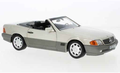 Modelauto Mercedes 500 Base SL (R129) metallic beige 1989 1/18 Norev