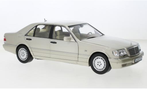Modelauto Mercedes Classe S Base S 600 (W140) metallic beige 1997 1/18 Norev
