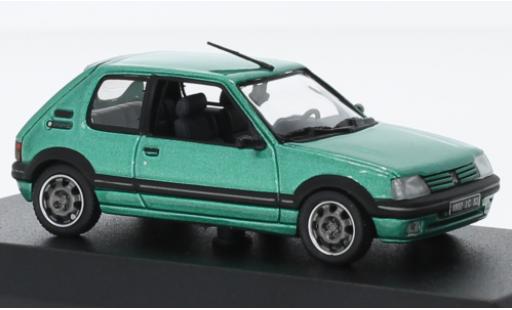 Modelauto Peugeot 205 GTI Griffe metallic groen 1990 1/18 Norev