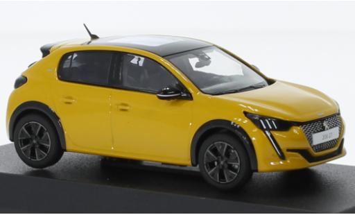 Modelauto Peugeot 208 GT Line metallic geel 2022 1/43 Norev