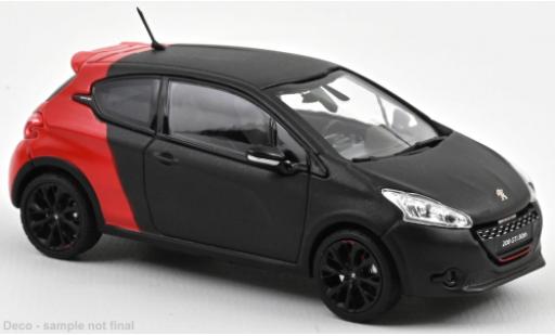Modelauto Peugeot 208 GTi 30TH mate zwart/rood 2014 1/43 Norev
