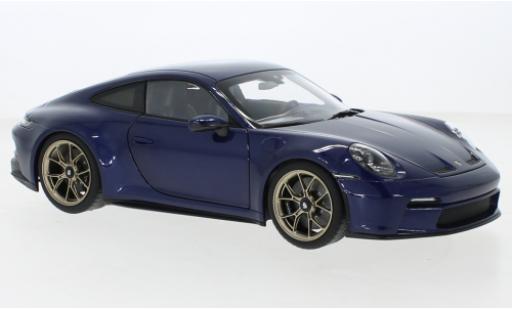 Modelauto Porsche 911 GT3 metallic blauw 2021 1/18 Norev