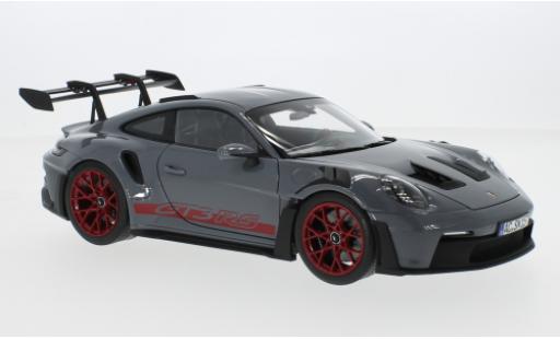 Modelauto Porsche 911 GT3 R S grijs/rood 2020 1/18 Norev