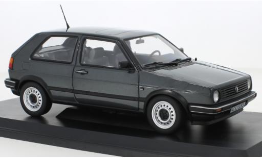 Modelauto Volkswagen Golf Base II CL metallic grijs 1988 1/18 Norev