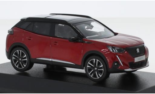Modelauto Peugeot 2008 GT metallic rood/zwart 2020 1/43 Norev