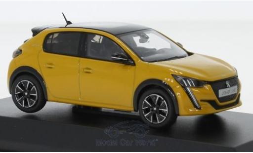 Modelauto Peugeot 208 GT geel/zwart 2019 1/43 Norev