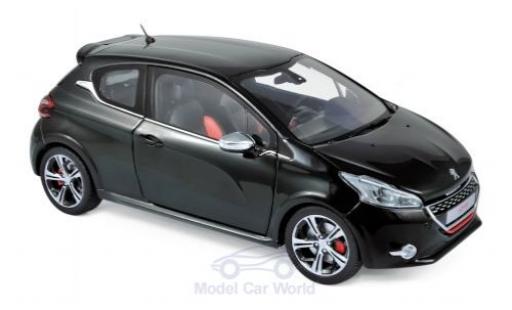 Modelauto Peugeot 208 GTi metallic zwart 2013 1/18 Norev