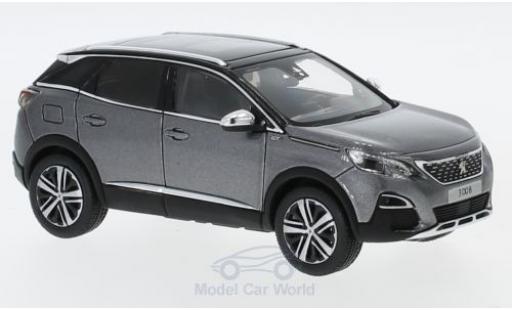 Modelauto Peugeot 3008 GT metallic grijs 2016 1/43 Norev