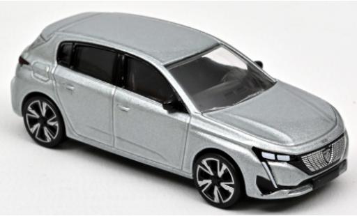 Modelauto Peugeot 308 Base metallic grijs 2021 1/64 Norev