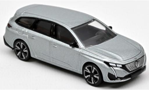 Modelauto Peugeot 308 SW metallic grijs 2021 1/64 Norev