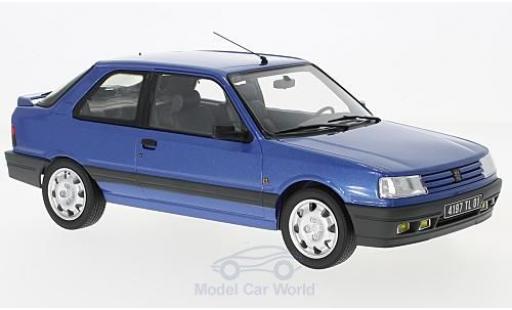 Modelauto Peugeot 309 GTI 16 metallic blauw 1991 1/18 Norev