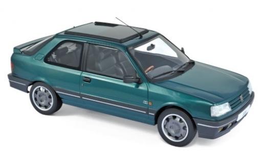 Modelauto Peugeot 309 GTI metallic groen 1991 1/18 Norev