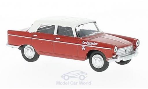 Modelauto Peugeot 404 Berline rood/wit Cycliste - Directeur de la Course (F) 1961 1/64 Norev