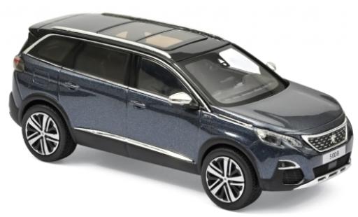 Modelauto Peugeot 5008 GT metallic blauw 2016 1/43 Norev