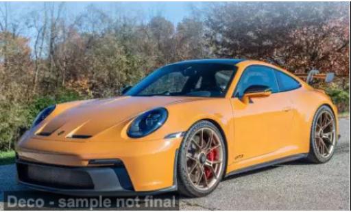 Modelauto Porsche 911 GT3 geel 2021 1/18 Norev