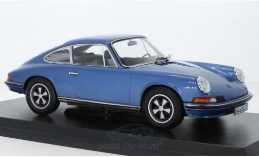 Modelauto Porsche 911 S S metallic blauw 1973 1/18 Norev