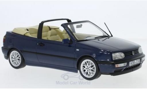 Modelauto Volkswagen Golf Cabriolet III metallic blauw 1995 1/18 Norev