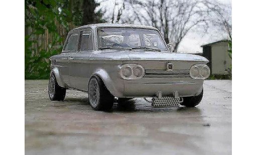 NSU TT Racing 1/18 Revell grijs modelauto