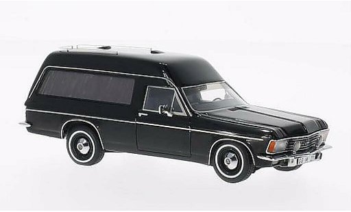Opel Admiral B 1/43 Matrix Bestattungswagen zwart 1974 modelauto