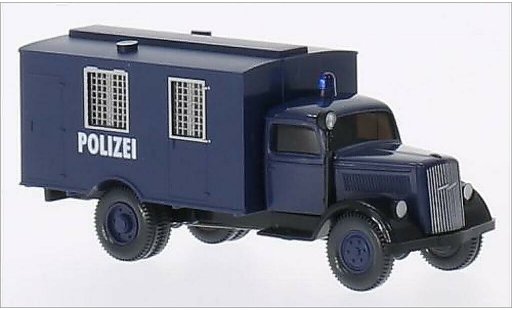 Opel Blitz Base 1/87 Wiking Koffer blauw modelauto