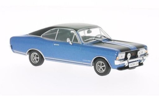 Opel Commodore A 1/43 WhiteBox Coupe GS/E blauw/zwart 1970 modelauto