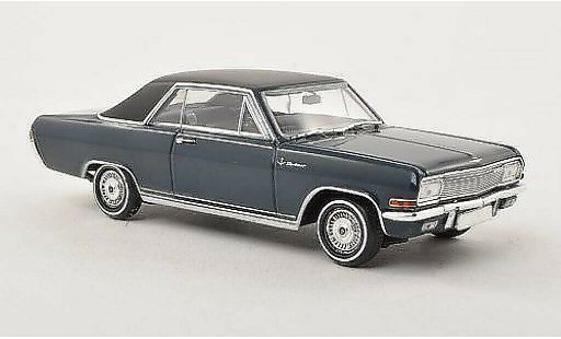Opel Diplomat A Coupe 1/43 Minichamps A V8 blauw/mat-zwart 1965 modelauto
