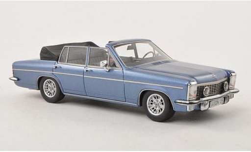 Opel Diplomat B Cabriolet Fissore 1/43 Neo B blauw 1971 modelauto