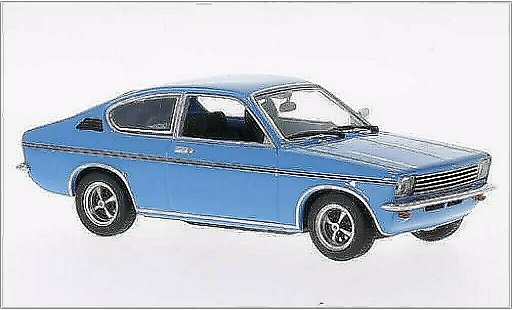 Opel Kadett C Coupe 1/43 Minichamps blauw 1973 modelauto