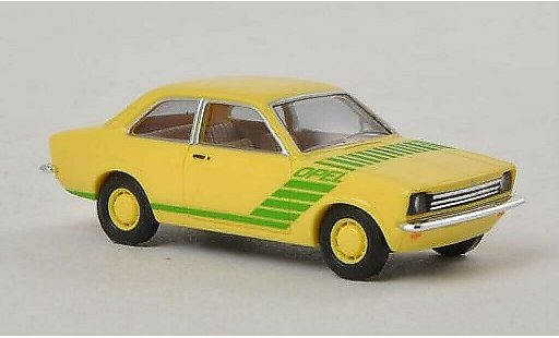 Opel Kadett C Swinger 1/87 Busch geel/groen 1977 modelauto