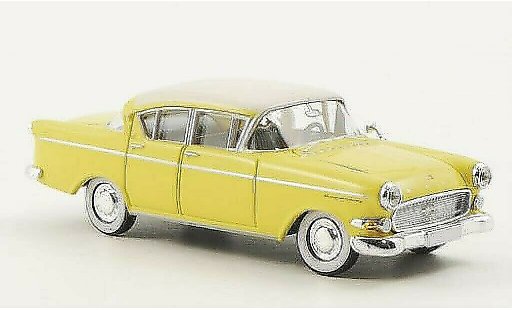 Opel Kapitan P2.5 1/87 Brekina P 2.5 geel/wit modelauto