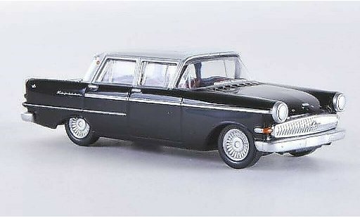 Opel Kapitan P2.6 1/87 Herpa zwart/wit modelauto