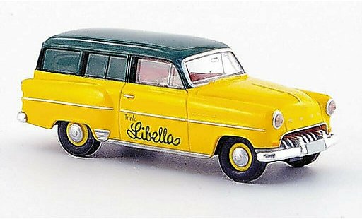 Opel Olympia Base 1/87 Brekina Caravan Libella geel/groen modelauto