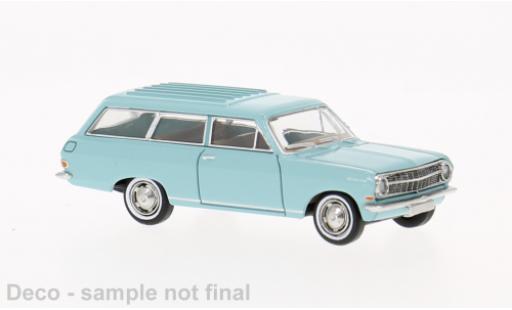 Modelauto Opel Rekord A Caravan turquoise 1963 1/87 Brekina