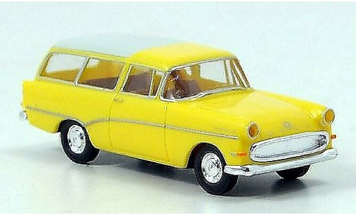 Opel Rekord P1 1/87 Brekina P 1 Caravan geel/wit 1957 modelauto