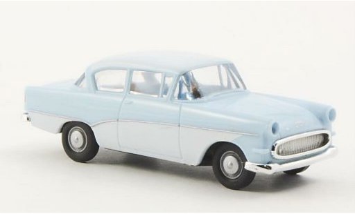 Opel Rekord P1 1/87 Brekina PI blauw/wit modelauto