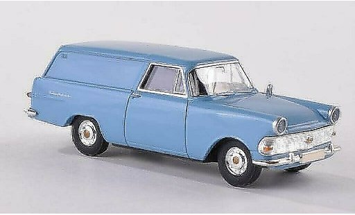Opel Rekord P2 1/87 Brekina PII bestelwagen blauw modelauto