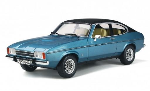 Modelauto Ford Capri Ghia 3.0 MkII metallic blauw/zwart 1975 1/18 Ottomobile