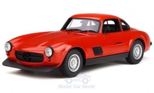 Modelauto Mercedes 300 Base SL AMG rood 1974 1/18 Ottomobile