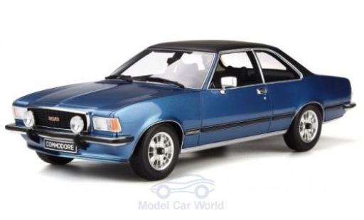 Modelauto Opel Commodore B GS/E metallic blauw/zwart 1977 1/18 Ottomobile