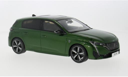 Modelauto Peugeot 308 GT olijfgroen 2022 1/18 Ottomobile