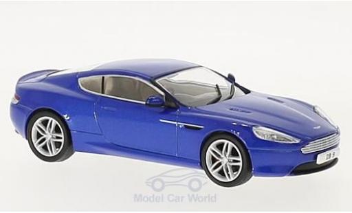 Modelauto Aston Martin DB9 coupe metallic blauw RHD 1/43 Oxford