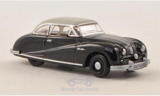 Modelauto Austin Atlantic berline Saloon zwart/grijs 1/76 Oxford