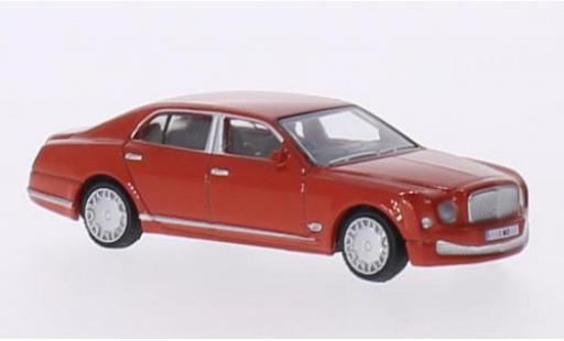 Modelauto Bentley Mulsanne berline rood RHD 1/76 Oxford